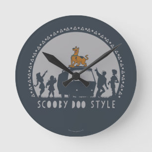 Scooby-Doo Style Tribal Van Silhouette Ronde Klok