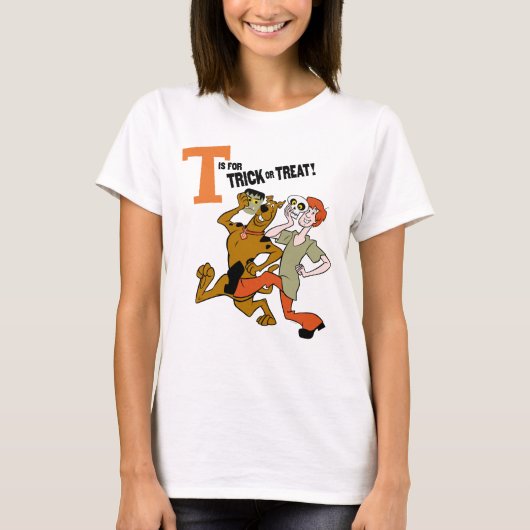 Scooby-Doo | T is voor Trick or treat T-shirt (Voorkant)
