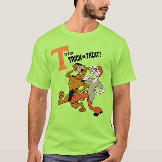 Scooby-Doo | T is voor Trick or treat T-shirt (Voorkant)