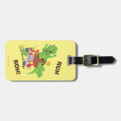 Scooby-Doo T-Rex-aanval Bagagelabel (Voorkant horizontaal)