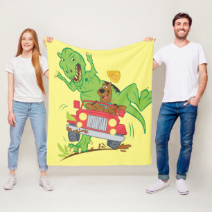 Scooby-Doo T-Rex-aanval Fleece Deken