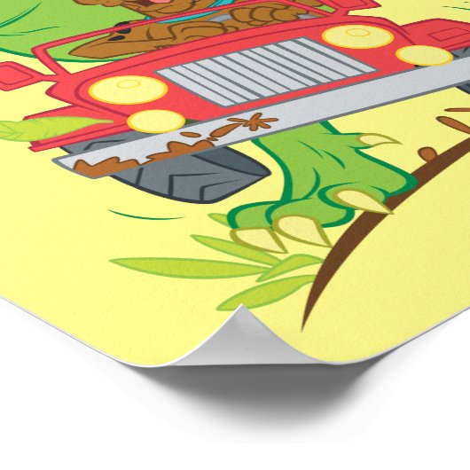 Scooby-Doo T-Rex-aanval Poster (Hoek)