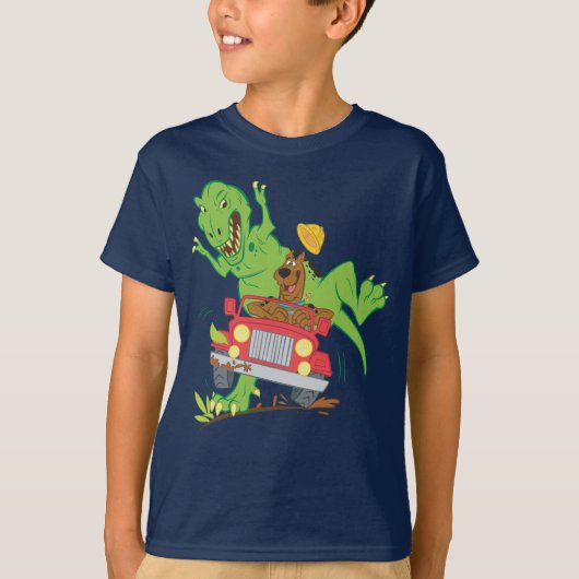 Scooby-Doo T-Rex-aanval T-shirt (Voorkant)