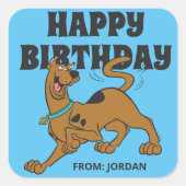 Scooby-Doo Tail Wag | Gefeliciteerd Vierkante Sticker (Voorkant)