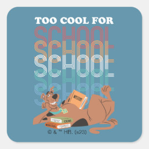 Scooby-Doo te kool voor school Vierkante Sticker