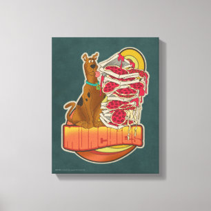 Scooby-Doo   Tegel van Pizza "Munchies" Grafisch Canvas Afdruk