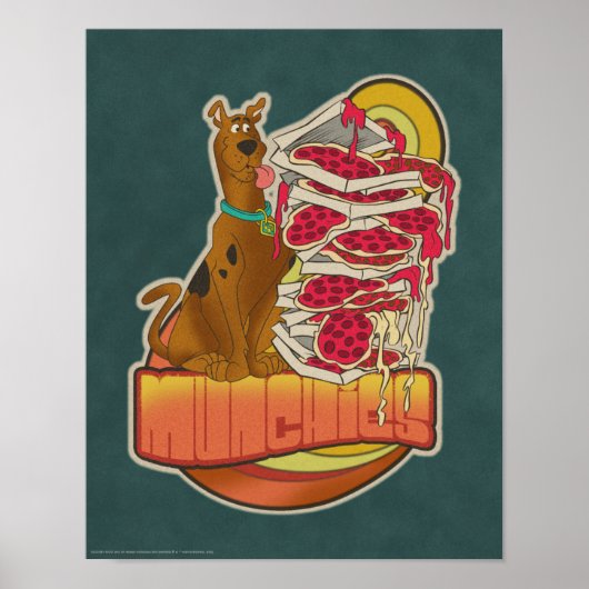 Scooby-Doo | Tegel van Pizza "Munchies" Grafisch Poster (Voorkant)
