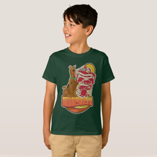 Scooby-Doo | Tegel van Pizza "Munchies" Grafisch T-shirt (Voorkant volledig)