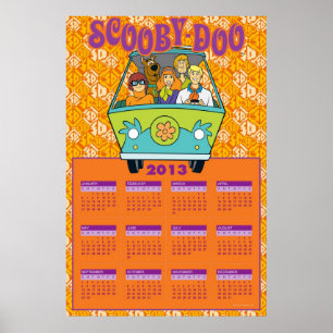 Scooby-Doo The Mystery Machine 2013 Calendar Poster
