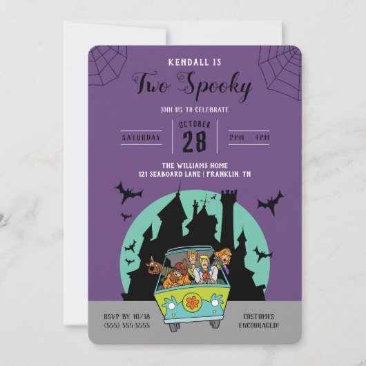 Scooby-Doo | Twee Spooky Halloween Verjaardag Kaart (Voorkant)