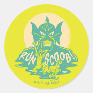 Scooby-Doo   Uitvoeren scoob! Ronde Sticker