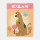 Scooby-doo volgend op vlinder fleece deken (Voorkant)