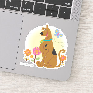 Scooby-doo volgend op vlinder sticker