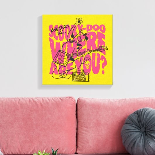 Scooby-Doo waar ben je Punk gitaarriff Canvas Afdruk (Insitu (Woonkamer))