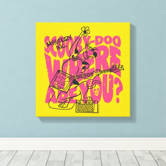 Scooby-Doo waar ben je Punk gitaarriff Canvas Afdruk (Insitu (Houten vloer))