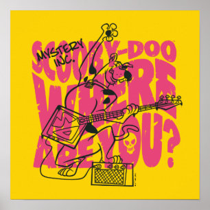 Scooby-Doo waar ben je Punk gitaarriff Poster