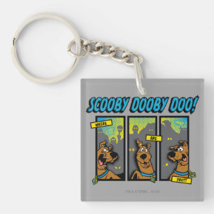 Scooby-doo waar u komische panelen bent sleutelhanger