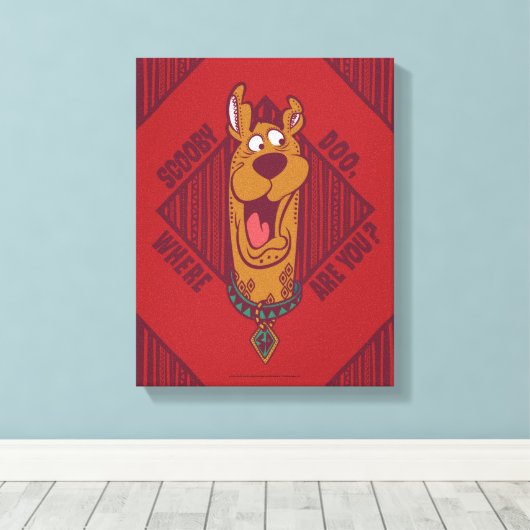 Scooby-doo waar zijn jullie stammenafbeeldingen? canvas afdruk (Insitu (Houten vloer))