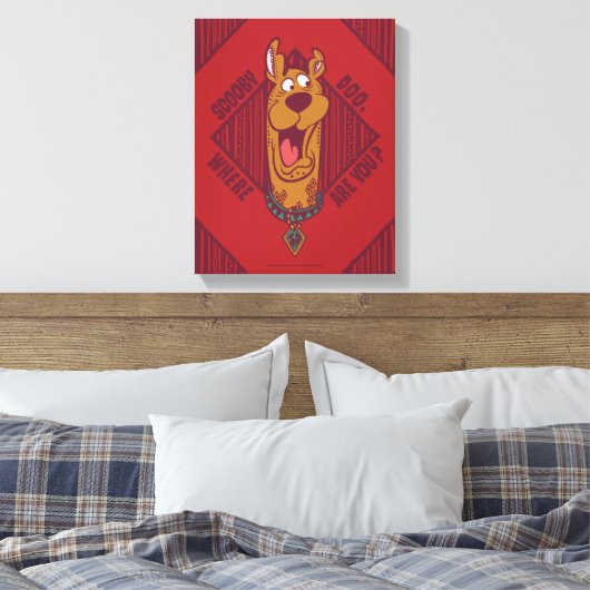 Scooby-doo waar zijn jullie stammenafbeeldingen? canvas afdruk (Insitu (Slaapkamer))