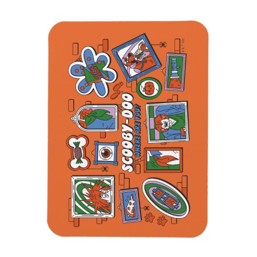 Scooby-Doo Wall of Halloween Picture Frames Magneet (Verticaal)