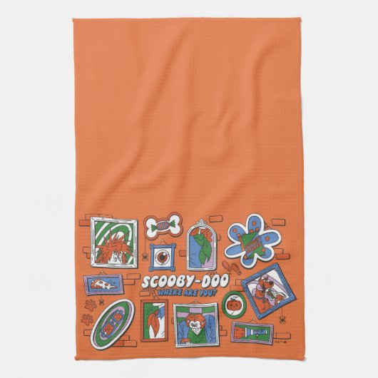 Scooby-Doo Wall of Halloween Picture Frames Theedoek (Verticaal)