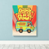 Scooby-Doo | "Where Are You" Retro Cartoon Van Canvas Afdruk (Insitu (Houten vloer))