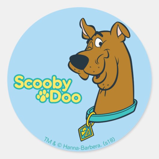 Scooby-Doo Winking Ronde Sticker (Voorkant)