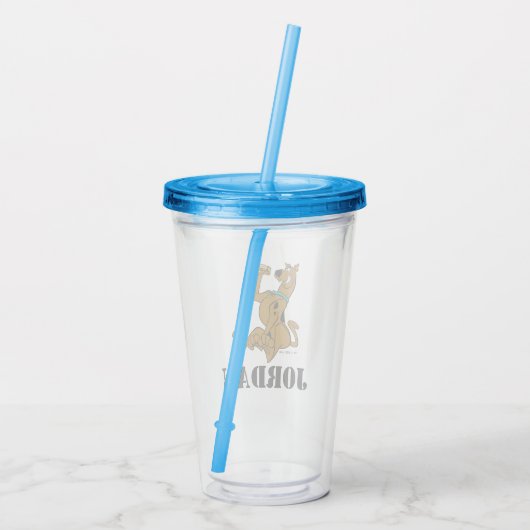 Scooby-Doo With Pizza Slice Acryl Drinkbeker (Achterkant)