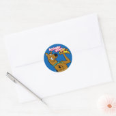 Scooby-Doo With Pizza Slice Ronde Sticker (Envelop)
