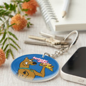 Scooby-Doo With Pizza Slice Sleutelhanger (Voorkant Rechts)