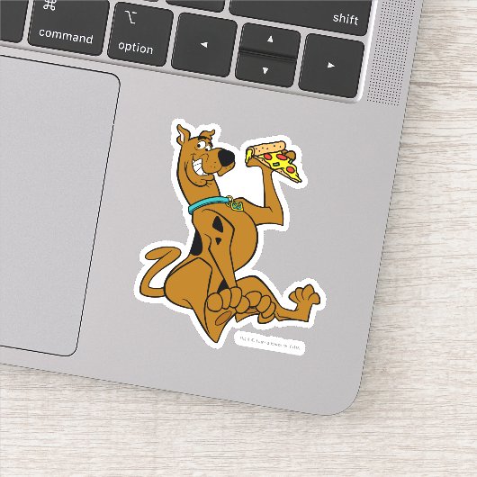Scooby-Doo With Pizza Slice Sticker (Detail)