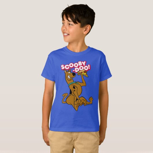 Scooby-Doo With Pizza Slice T-shirt (Voorkant volledig)