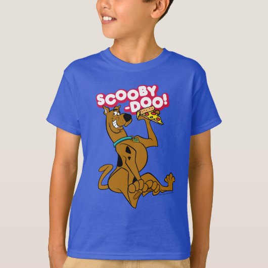 Scooby-Doo With Pizza Slice T-shirt (Voorkant)