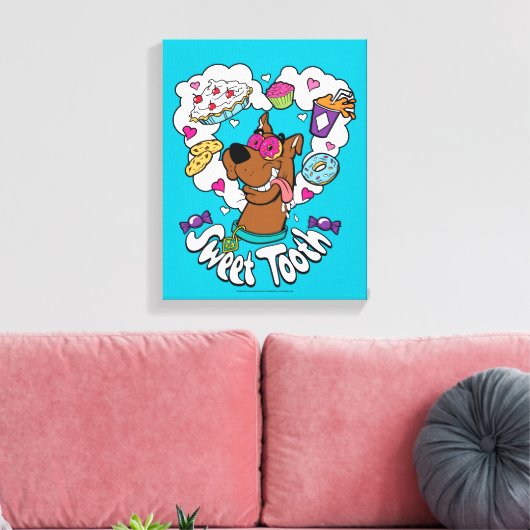 Scooby-doo "Zoete tand" Canvas Afdruk (Insitu (Woonkamer))