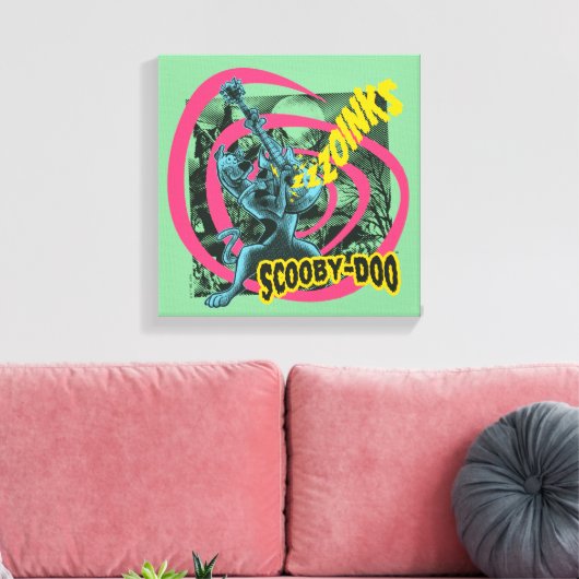 Scooby-Doo Zoinks Punk Gitaargrafiek Canvas Afdruk (Insitu (Woonkamer))