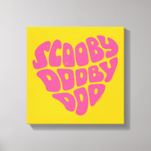 Scooby Dooby Doo Heart Canvas Afdruk