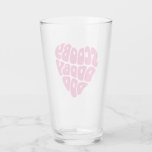 Scooby Dooby Doo Heart Glas (Achterkant)