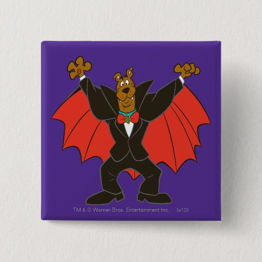 Scooby Dracula Vierkante Button 5,1 Cm (Voorkant)