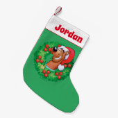Scooby in Wreath Kleine Kerstsok (Voorkant (Hangend))