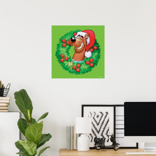 Scooby in Wreath Poster (Thuiskantoor)