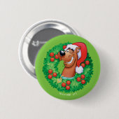 Scooby in Wreath Ronde Button 5,7 Cm (Voorkant /achterkant)