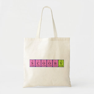 Scooby periodieke lijstnaam canvas tas