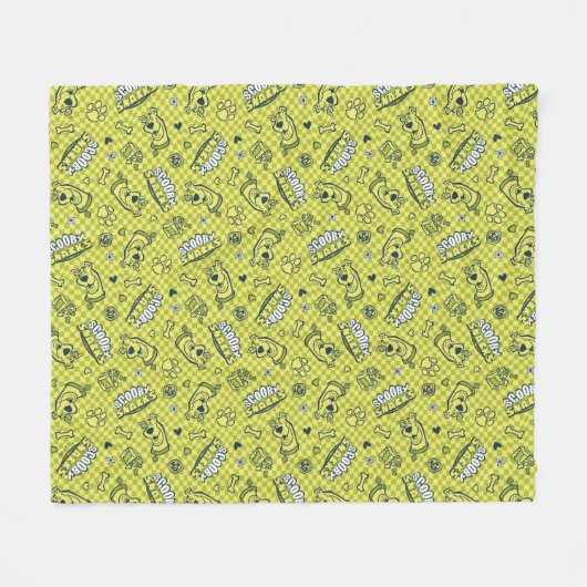 Scooby Snacks Galore Checker Pattern Fleece Deken (Voorkant (Horizontaal))