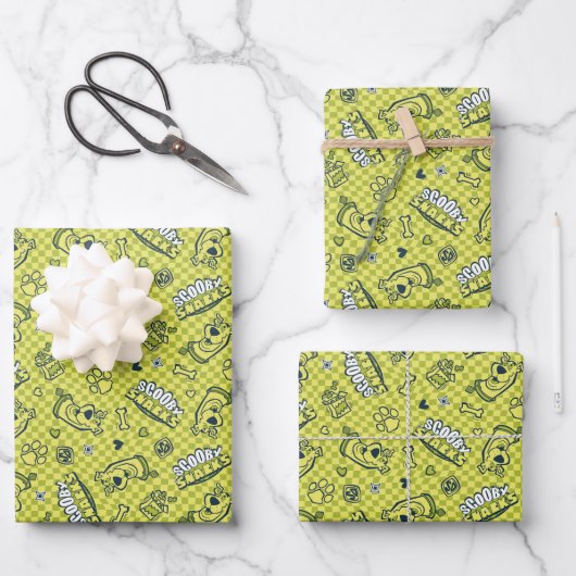 Scooby Snacks Galore Checker Pattern Inpakpapier Vel (Voorkant)