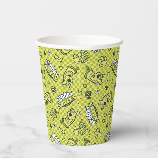 Scooby Snacks Galore Checker Pattern Papieren Bekers (Rechts)