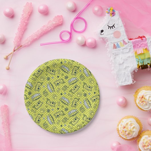 Scooby Snacks Galore Checker Pattern Papieren Bordje (Feest)