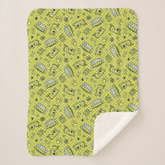 Scooby Snacks Galore Checker Pattern Sherpa Deken (Voorkant)