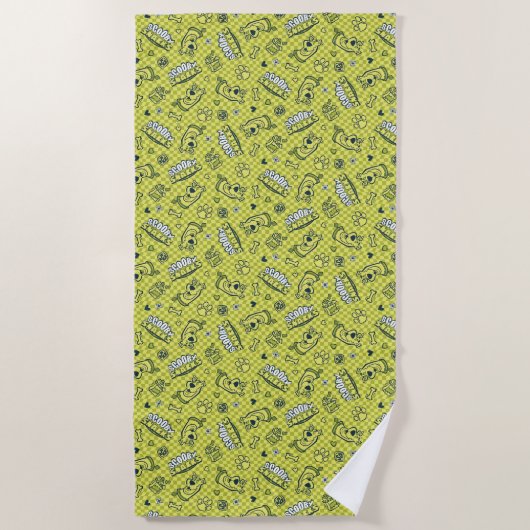 Scooby Snacks Galore Checker Pattern Strandlaken (Voorkant)