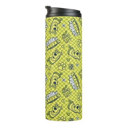 Scooby Snacks Galore Checker Pattern Thermosbeker (Geroteerd rechts)