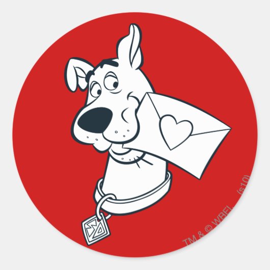 Scooby-Valentijnsdag Ronde Sticker (Voorkant)